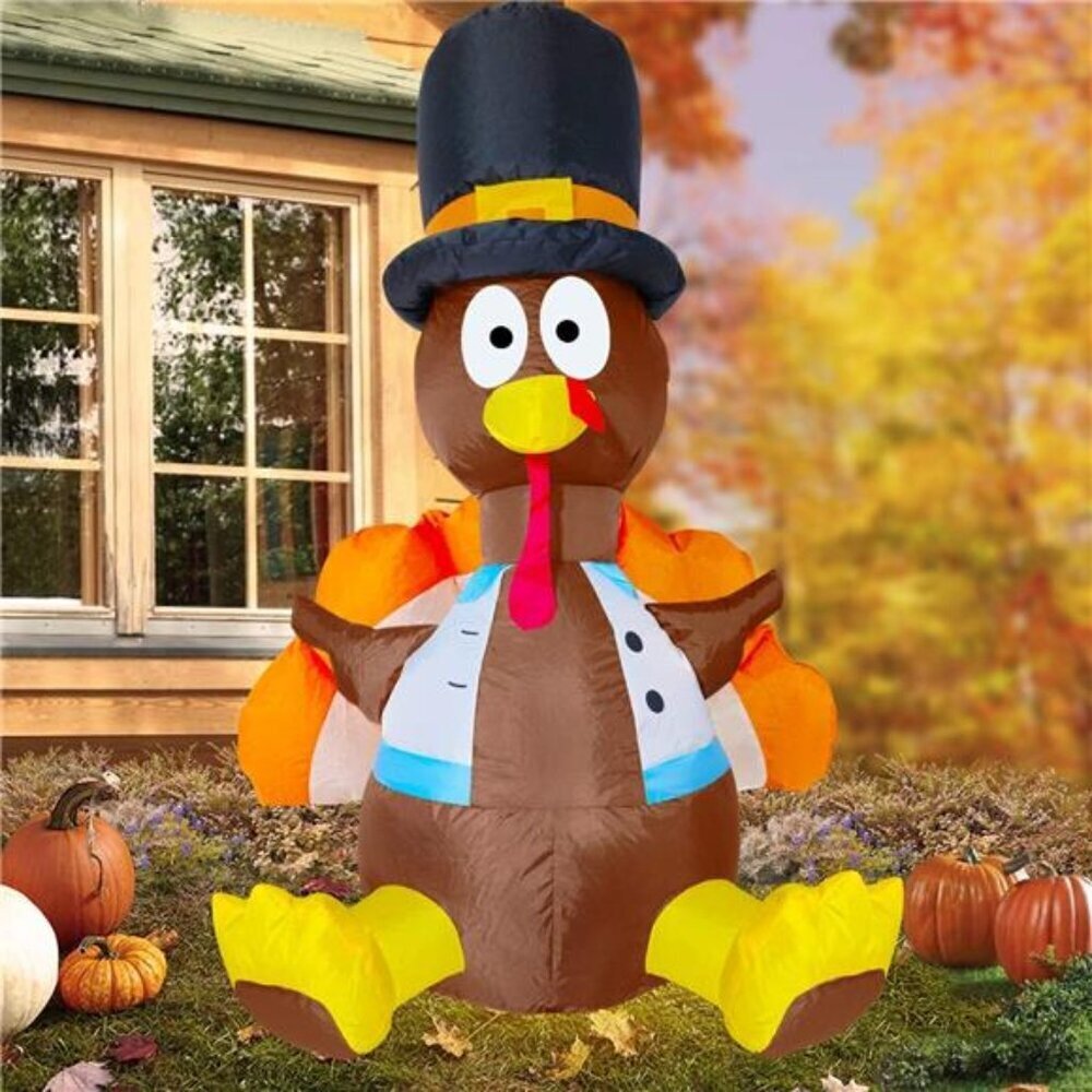 Thanksgiving Decorations Inflatables Turkey 3.5 Ft Cute Thanksgiving Fall